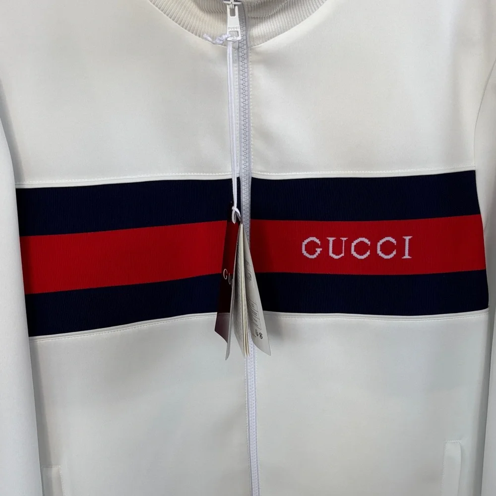 Gucci Web Stripe Technical Track Jacket sz L
